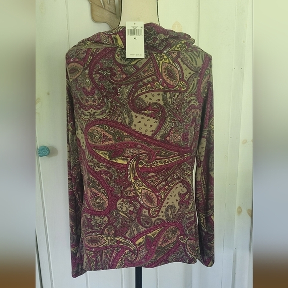 Lauren Ralph Lauren Paisley Off-The Shoulder Blouse - Picture 5 of 13